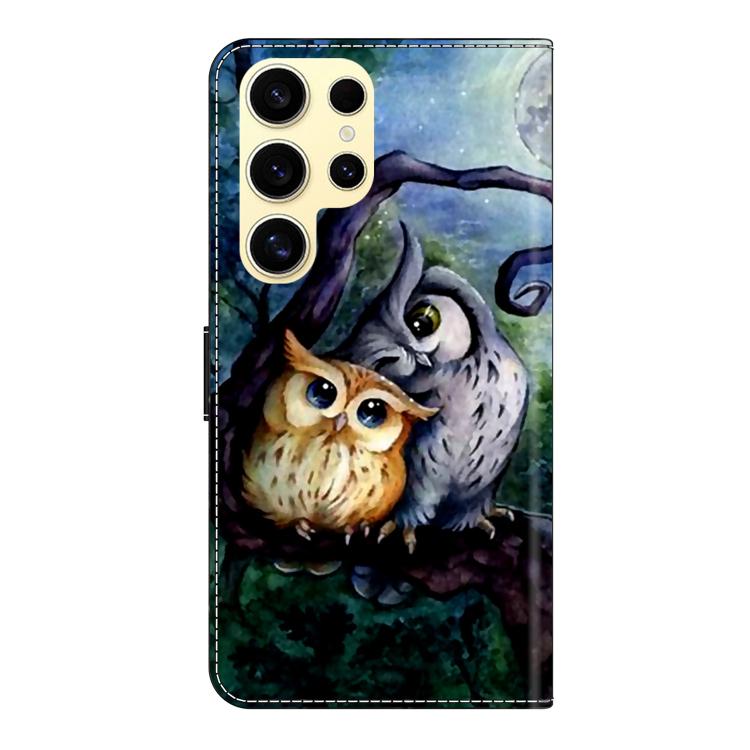 For Samsung Galaxy S22 Ultra 5G Crystal-Like Painted Vegan Leather Phone Case