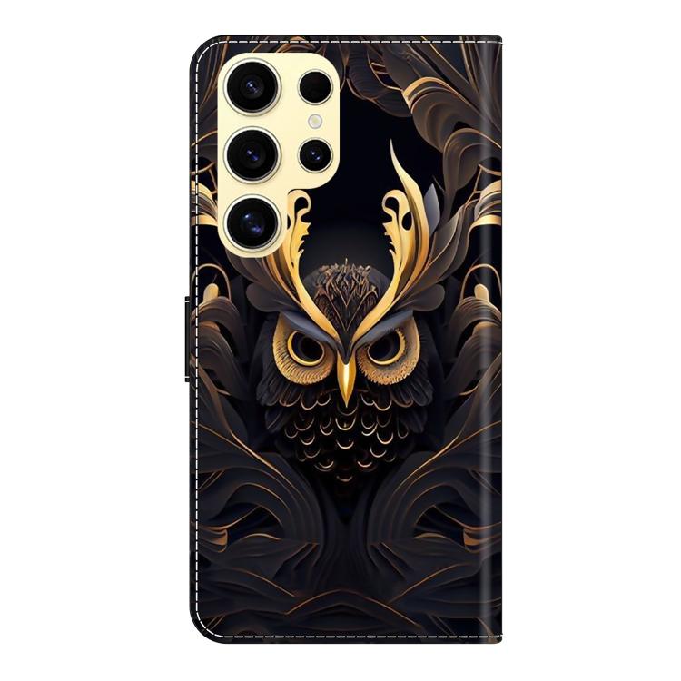 For Samsung Galaxy S22 Ultra 5G Crystal-Like Painted Vegan Leather Phone Case