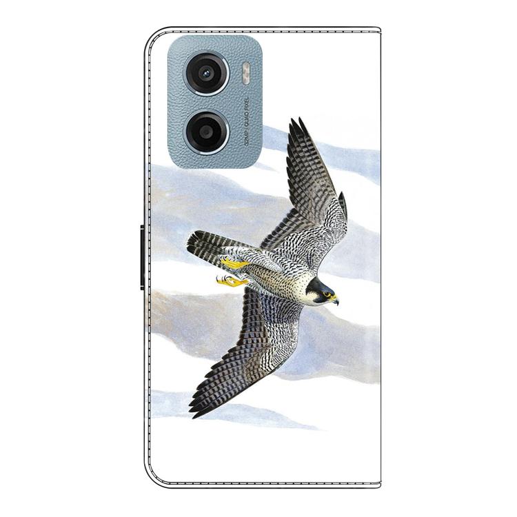 For Motorola Moto E15 / G05 / G15 Crystal-Like Painted Vegan Leather Phone Case