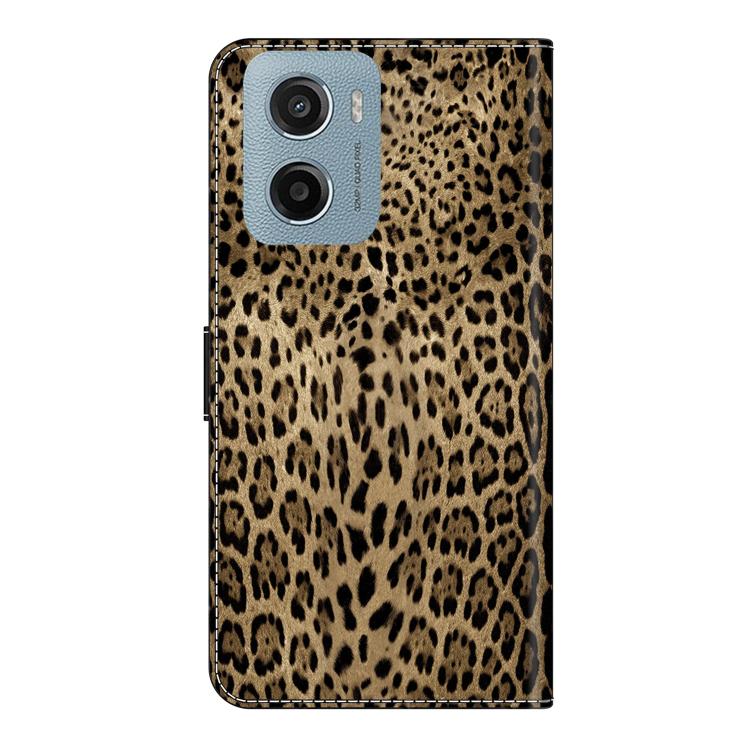 For Motorola Moto E15 / G05 / G15 Crystal-Like Painted Vegan Leather Phone Case