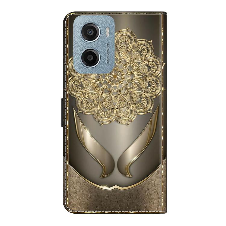 For Motorola Moto E15 / G05 / G15 Crystal-Like Painted Vegan Leather Phone Case