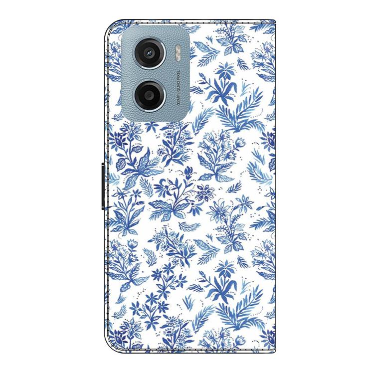 For Motorola Moto E15 / G05 / G15 Crystal-Like Painted Vegan Leather Phone Case