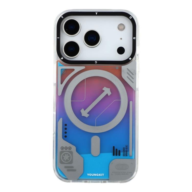 For iPhone 17 Pro YOUNGKIT Galaxy-Rainbow Series Magnetic Phone Case - YHHCCX001 Blue