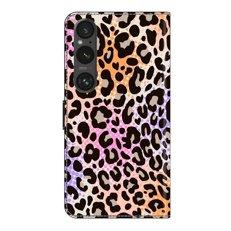 For Sony Xperia 1 VI Crystal-Like Painted Vegan Leather Phone Case