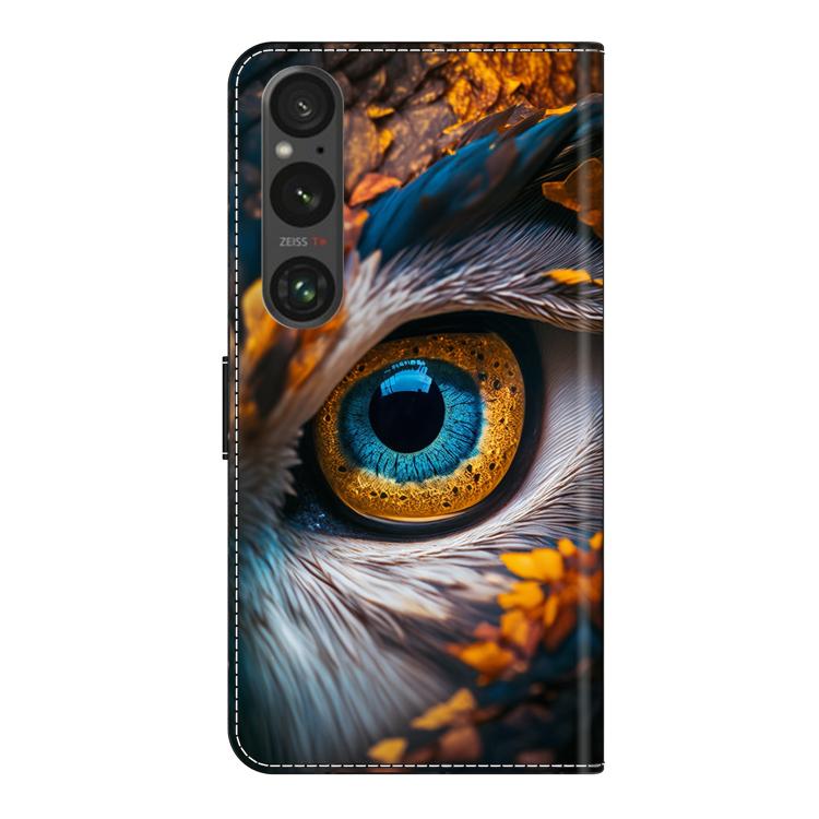 For Sony Xperia 1 VI Crystal-Like Painted Vegan Leather Phone Case