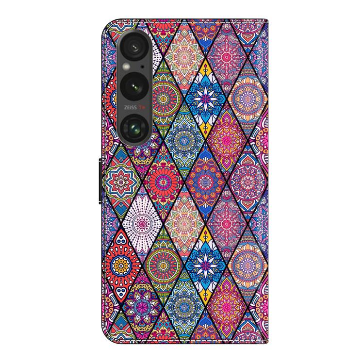 For Sony Xperia 1 VI Crystal-Like Painted Vegan Leather Phone Case