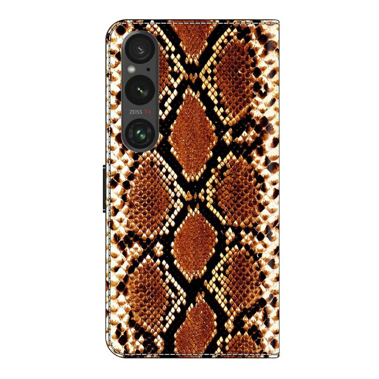For Sony Xperia 1 VI Crystal-Like Painted Vegan Leather Phone Case