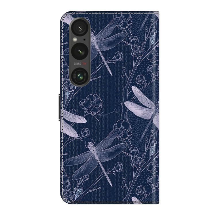 For Sony Xperia 1 VI Crystal-Like Painted Vegan Leather Phone Case