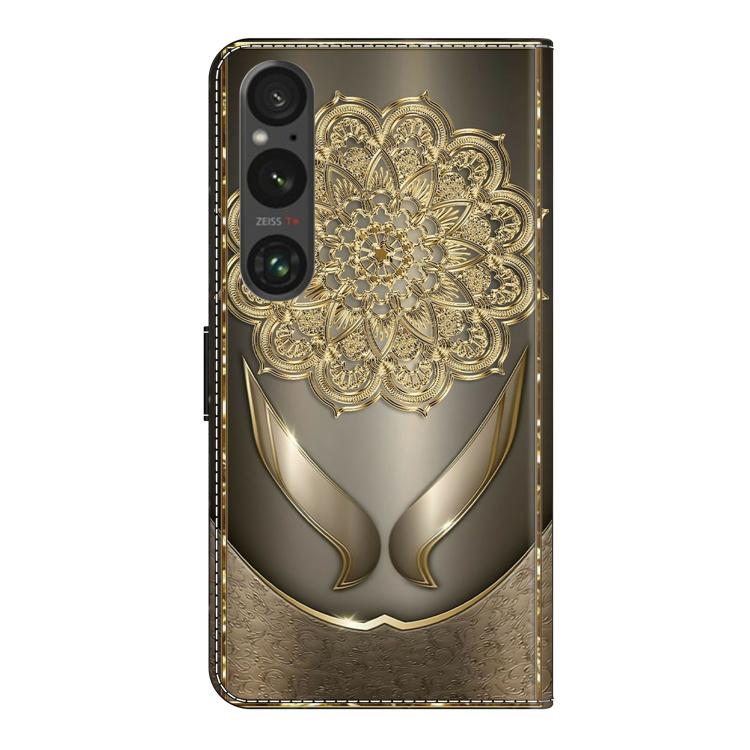 For Sony Xperia 1 VI Crystal-Like Painted Vegan Leather Phone Case