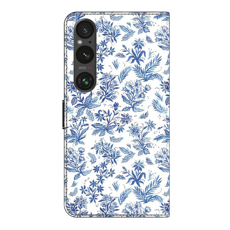 For Sony Xperia 1 VI Crystal-Like Painted Vegan Leather Phone Case