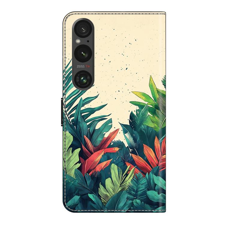 For Sony Xperia 1 VI Crystal-Like Painted Vegan Leather Phone Case