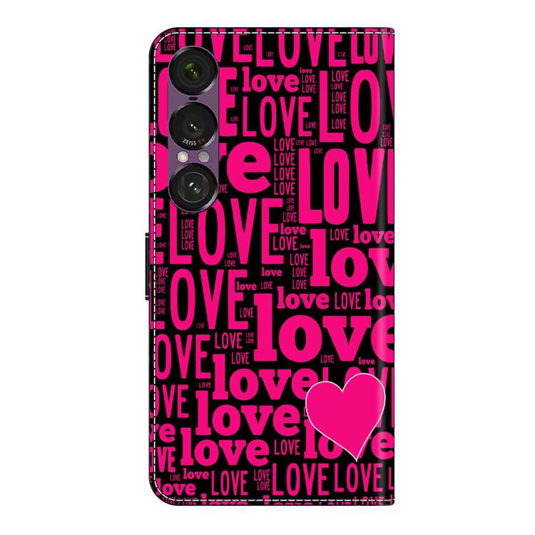 For Sony Xperia 1 VII Crystal-Like Painted Vegan Leather Phone Case