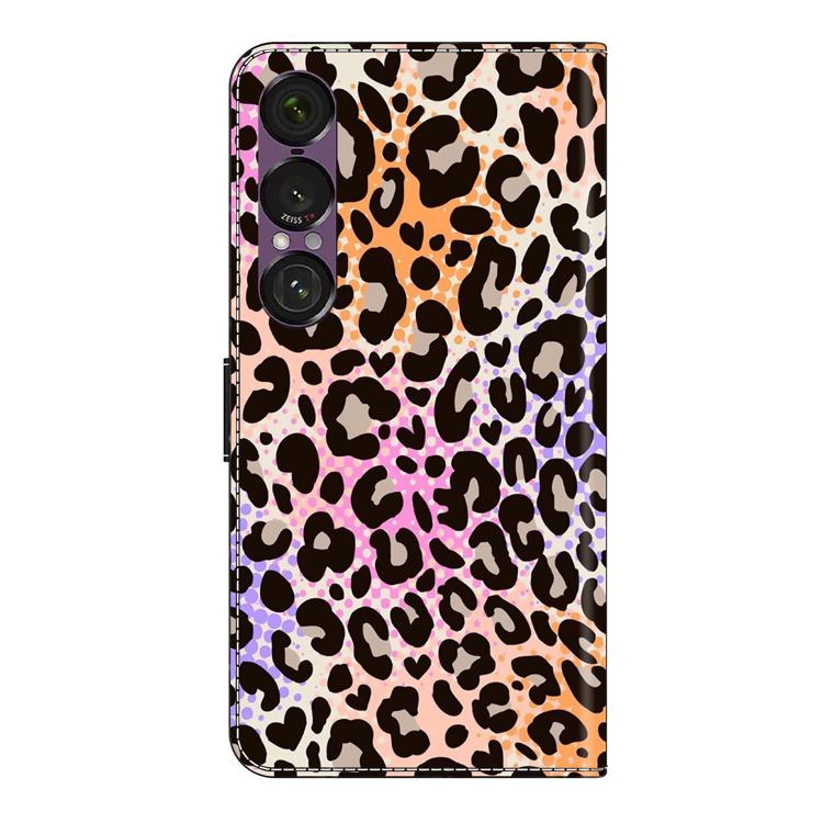 For Sony Xperia 1 VII Crystal-Like Painted Vegan Leather Phone Case