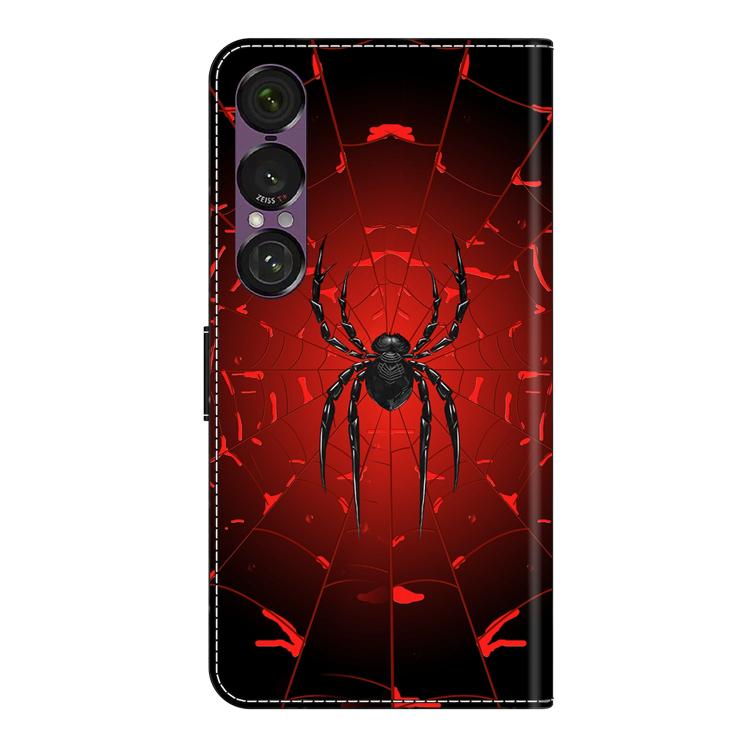 For Sony Xperia 1 VII Crystal-Like Painted Vegan Leather Phone Case