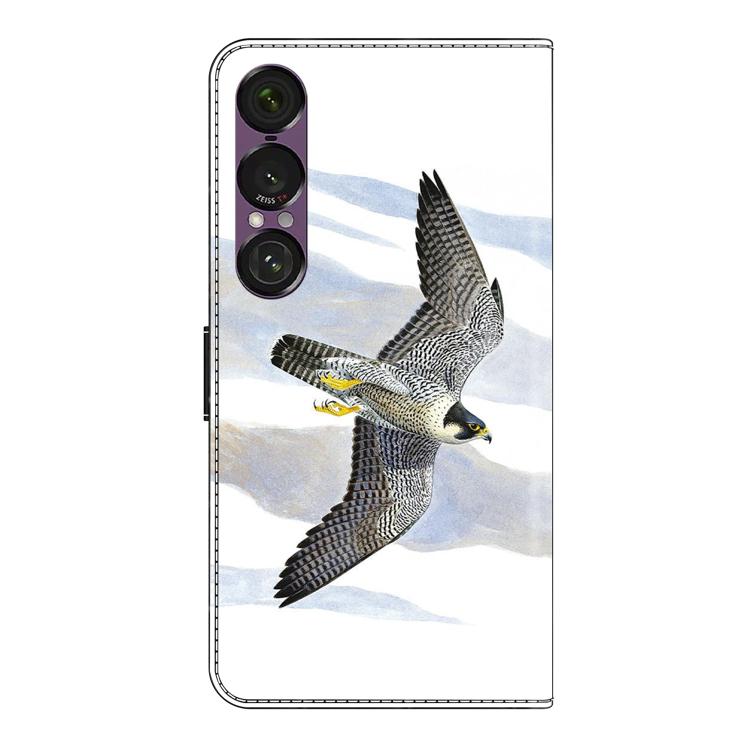For Sony Xperia 1 VII Crystal-Like Painted Vegan Leather Phone Case
