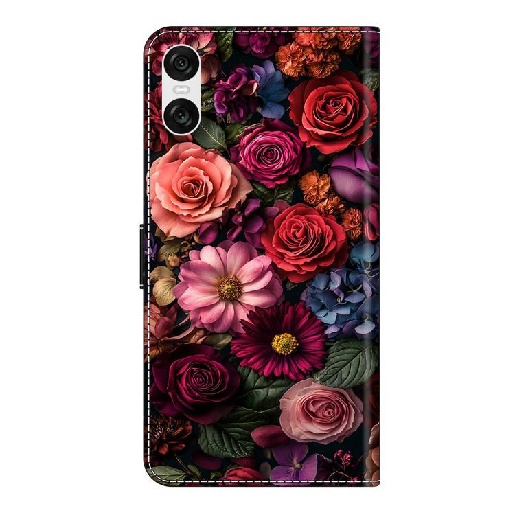 For Sony Xperia 10 VI Crystal-Like Painted Vegan Leather Phone Case