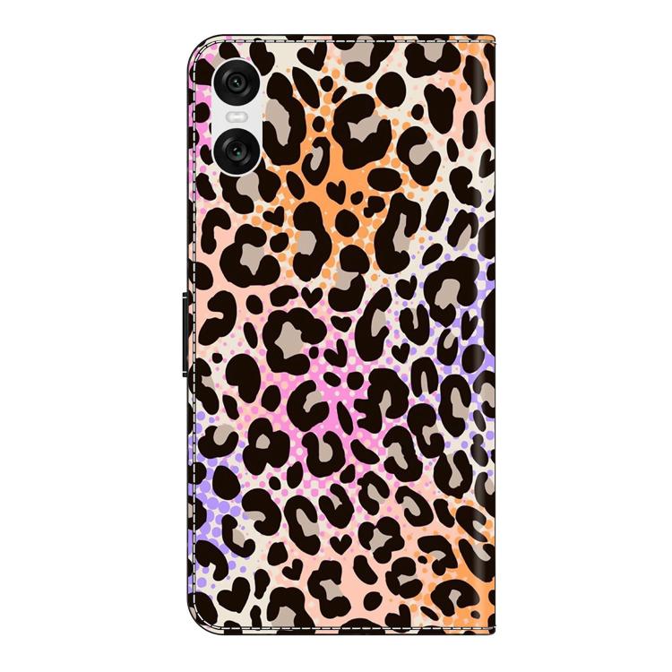 For Sony Xperia 10 VI Crystal-Like Painted Vegan Leather Phone Case
