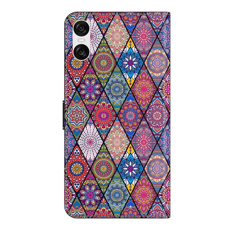 For Sony Xperia 10 VI Crystal-Like Painted Vegan Leather Phone Case