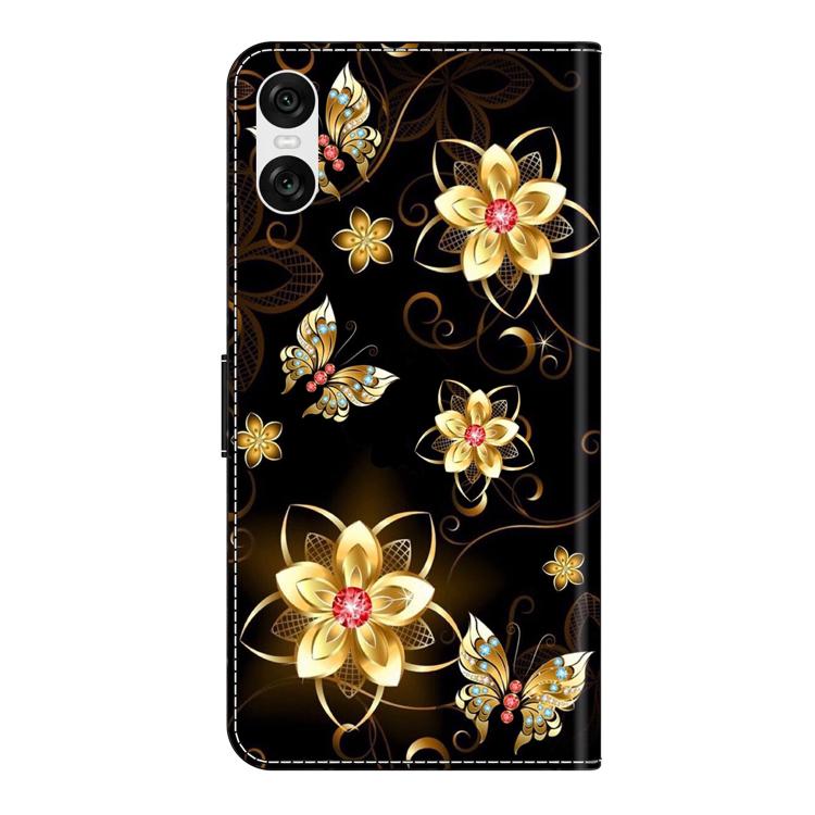 For Sony Xperia 10 VI Crystal-Like Painted Vegan Leather Phone Case