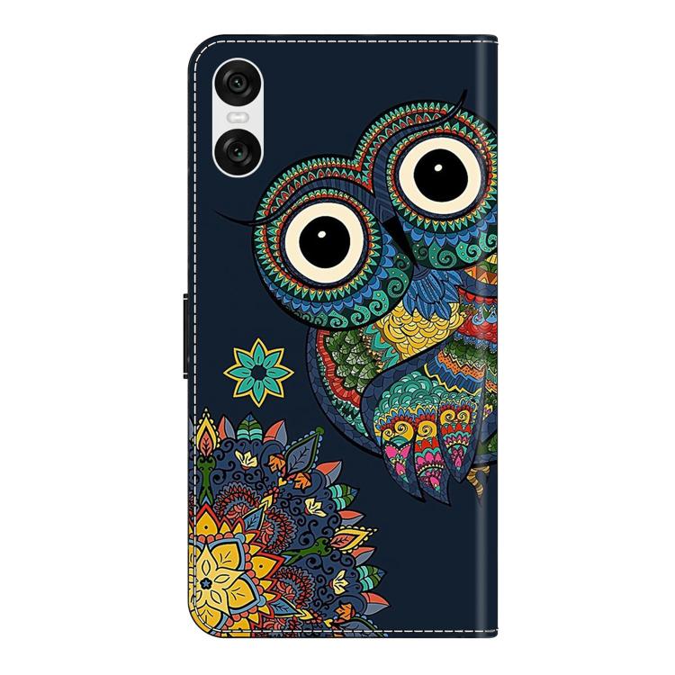 For Sony Xperia 10 VI Crystal-Like Painted Vegan Leather Phone Case