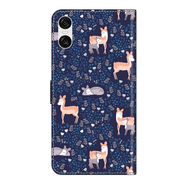 For Sony Xperia 10 VI Crystal-Like Painted Vegan Leather Phone Case