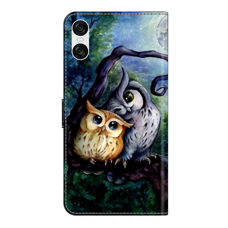 For Sony Xperia 10 VI Crystal-Like Painted Vegan Leather Phone Case