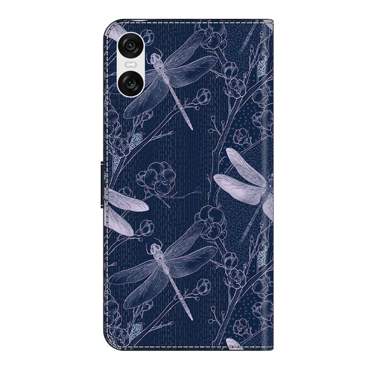 For Sony Xperia 10 VI Crystal-Like Painted Vegan Leather Phone Case