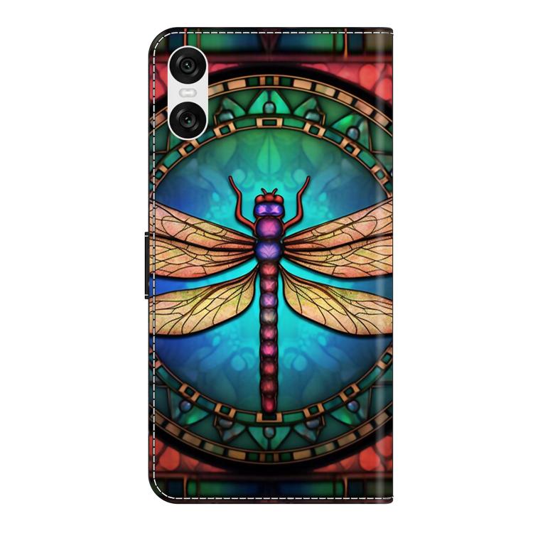 For Sony Xperia 10 VI Crystal-Like Painted Vegan Leather Phone Case