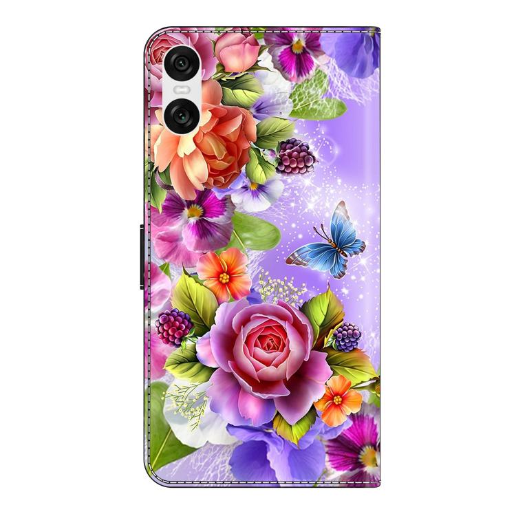 For Sony Xperia 10 VI Crystal-Like Painted Vegan Leather Phone Case
