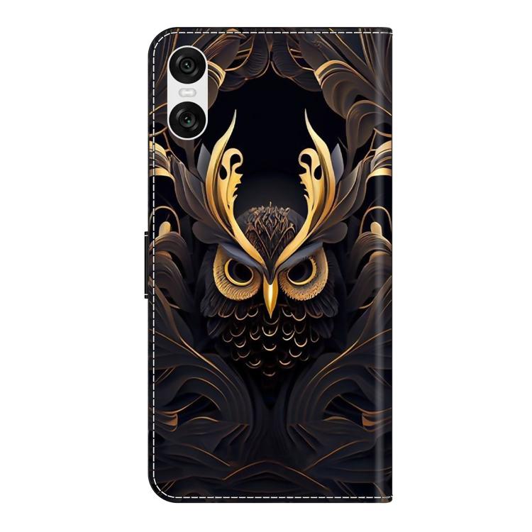 For Sony Xperia 10 VI Crystal-Like Painted Vegan Leather Phone Case