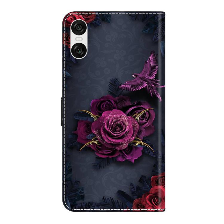 For Sony Xperia 10 VI Crystal-Like Painted Vegan Leather Phone Case