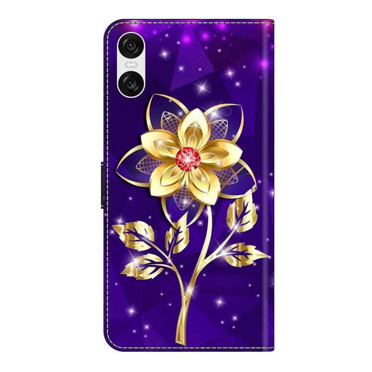 For Sony Xperia 10 VI Crystal-Like Painted Vegan Leather Phone Case