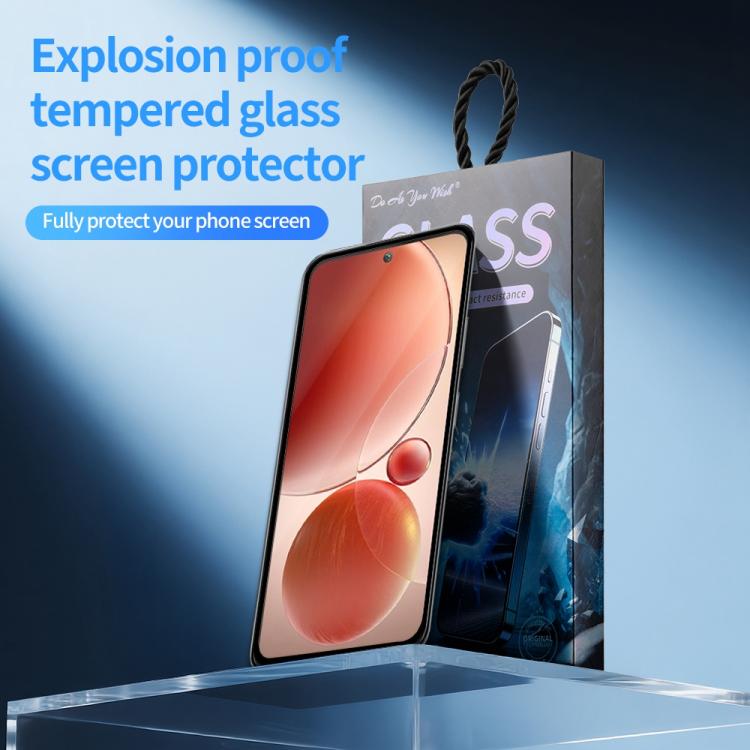 For itel S25 Do As You Wish Silk Screen Printed HD Tempered Glass Film - Black