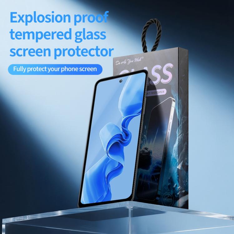 For itel S24 5pcs / Pack Do As You Wish Silk Screen Printed HD Tempered Glass Film - Black