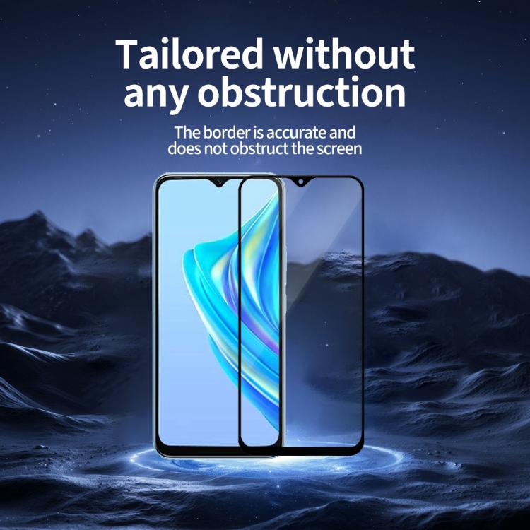 For Infinix Hot 20i Do As You Wish Silk Screen Printed HD Tempered Glass Film - Black