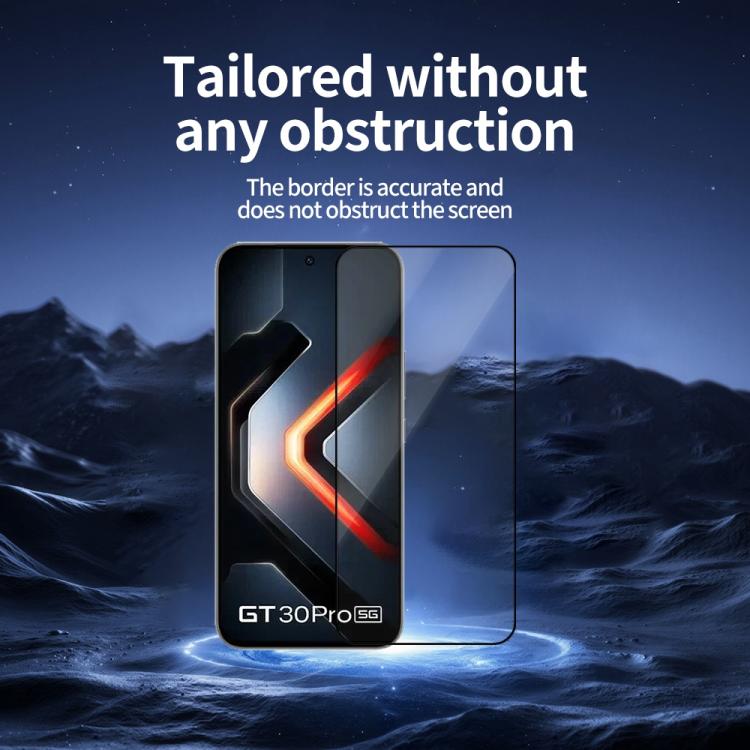 For Infinix GT 30 Pro Do As You Wish Silk Screen Printed HD Tempered Glass Film - Black