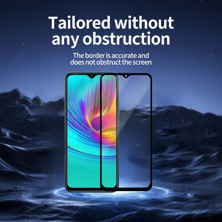 For Infinix Hot 9 Play Do As You Wish Silk Screen Printed HD Tempered Glass Film - Black
