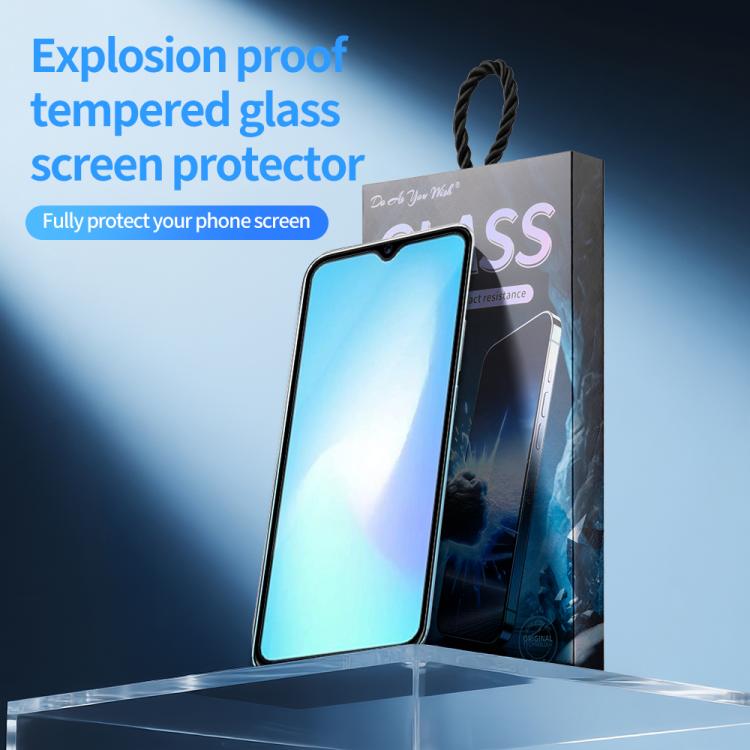 For Infinix Hot 11 Play Do As You Wish Silk Screen Printed HD Tempered Glass Film - Black