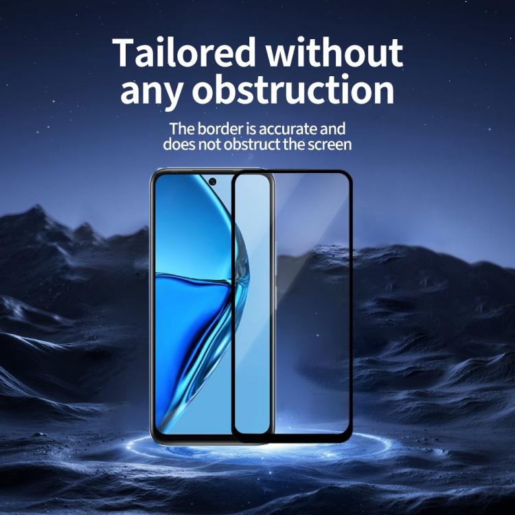 For Infinix Hot 20 Do As You Wish Silk Screen Printed HD Tempered Glass Film - Black