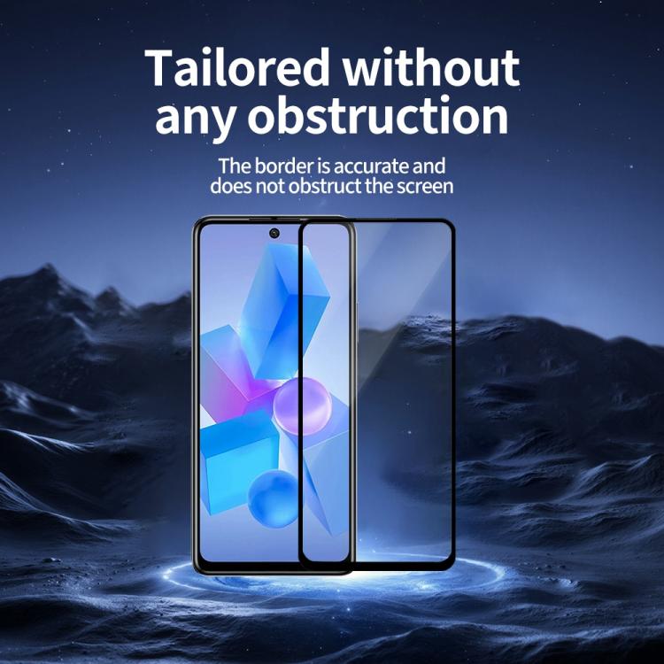 For Infinix Hot 40 Pro Do As You Wish Silk Screen Printed HD Tempered Glass Film - Black