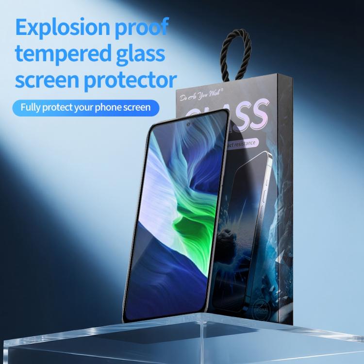 For Infinix Note 10 Do As You Wish Silk Screen Printed HD Tempered Glass Film - Black