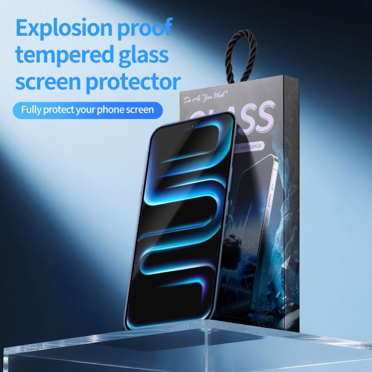 For Infinix Note 60 Pro 5G Do As You Wish Silk Screen Printed HD Tempered Glass Film - Black