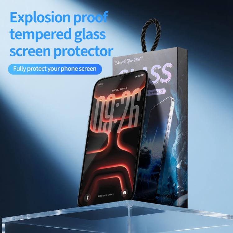 For Infinix Note 60 Ultra 5G Do As You Wish Silk Screen Printed HD Tempered Glass Film - Black