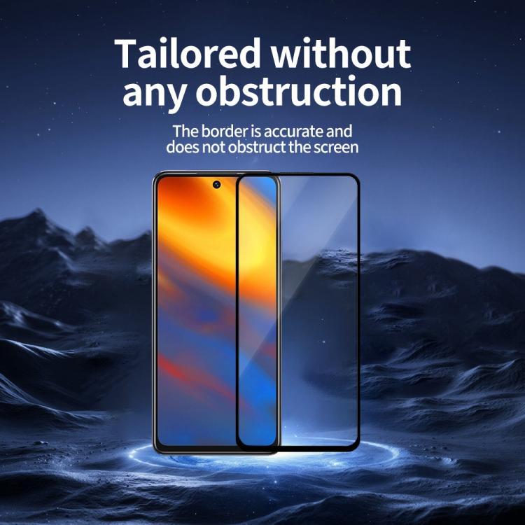 For Infinix Note 30i Do As You Wish Silk Screen Printed HD Tempered Glass Film - Black