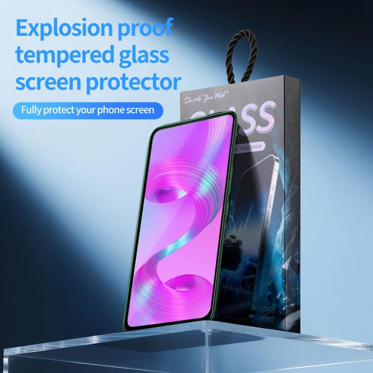 For Infinix S5 Pro Do As You Wish Silk Screen Printed HD Tempered Glass Film - Black