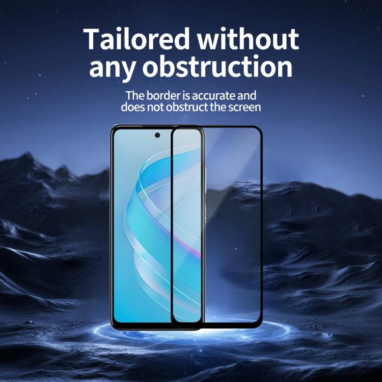 For Infinix Smart 8 Pro Do As You Wish Silk Screen Printed HD Tempered Glass Film - Black