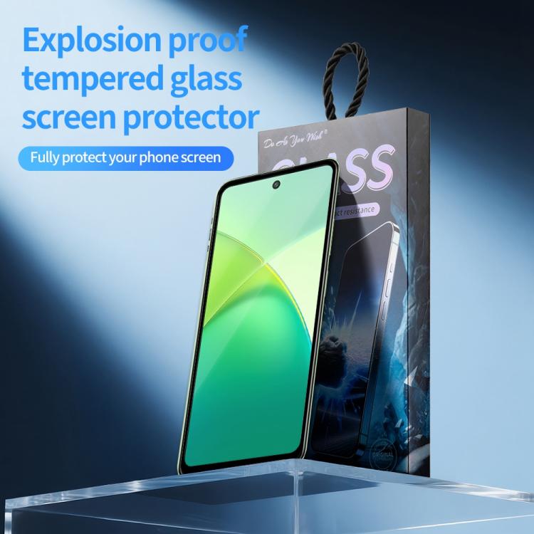 For Infinix Smart 10 HD 4G Do As You Wish Silk Screen Printed HD Tempered Glass Film - Black