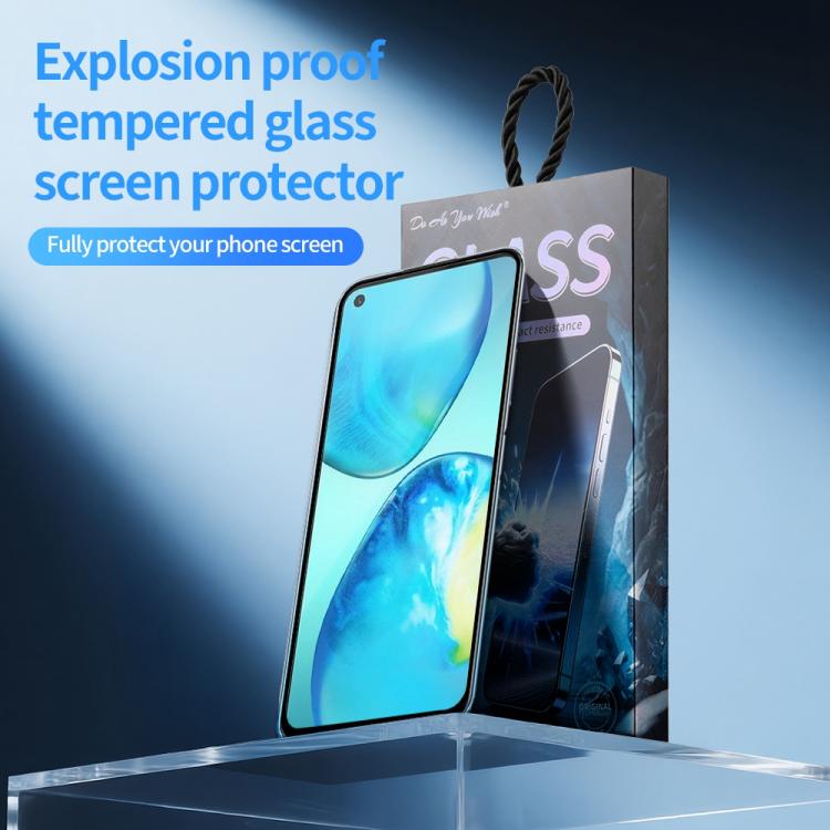 For Infinix Note 8i Do As You Wish Silk Screen Printed HD Tempered Glass Film - Black
