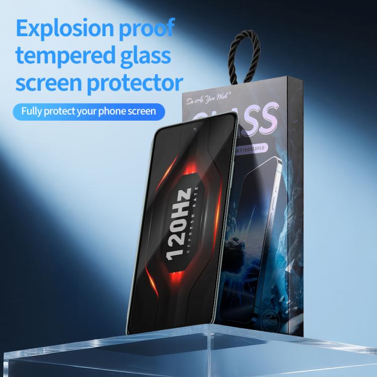 For Infinix Note 11s Do As You Wish Silk Screen Printed HD Tempered Glass Film - Black