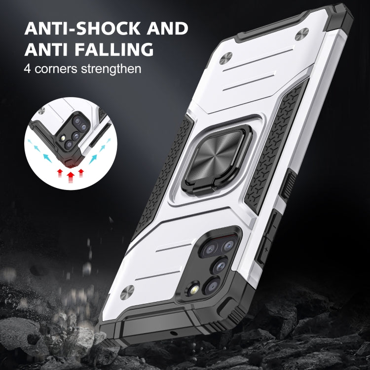For Samsung Galaxy A31 Magnetic Armor Shockproof TPU + PC Case with Metal Ring Holder